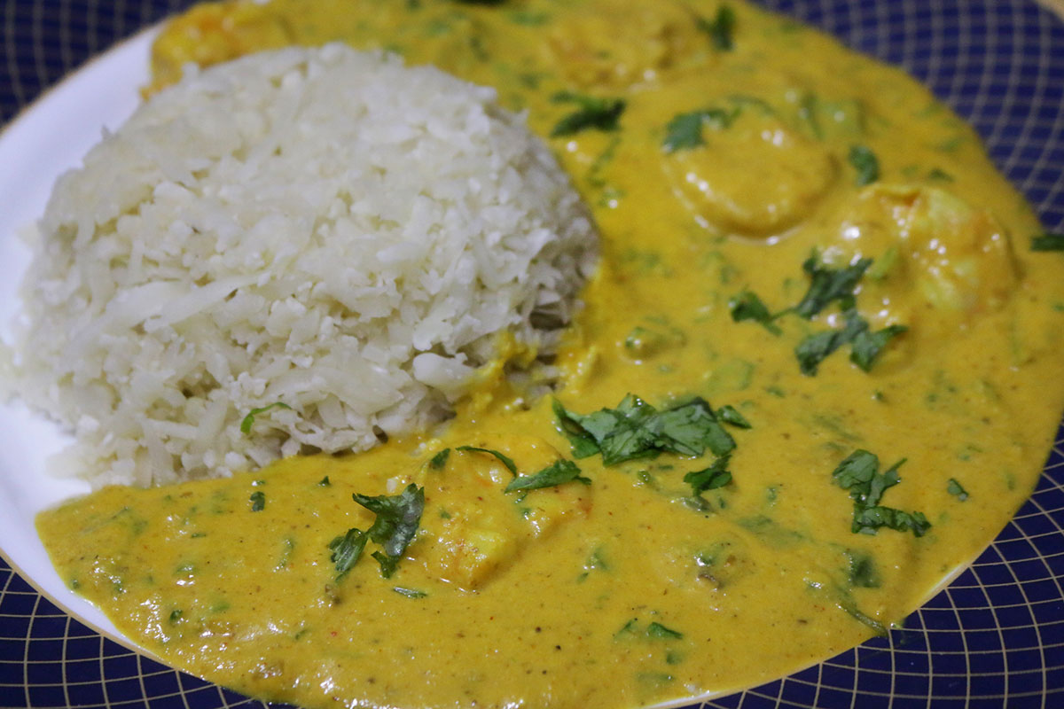 Coconut Curry on Cauliflower Rice
