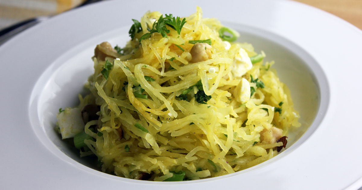 Garlic and Herb Shrimp on Spaghetti Squash