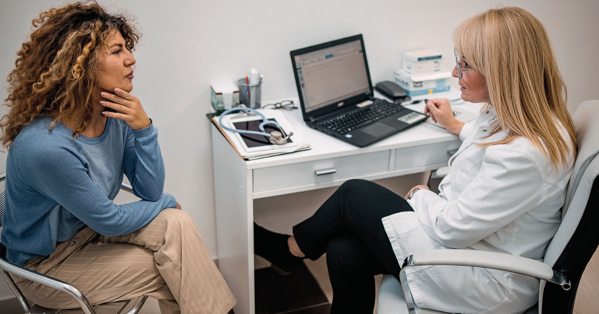 Woman meeting with her Gynecologist